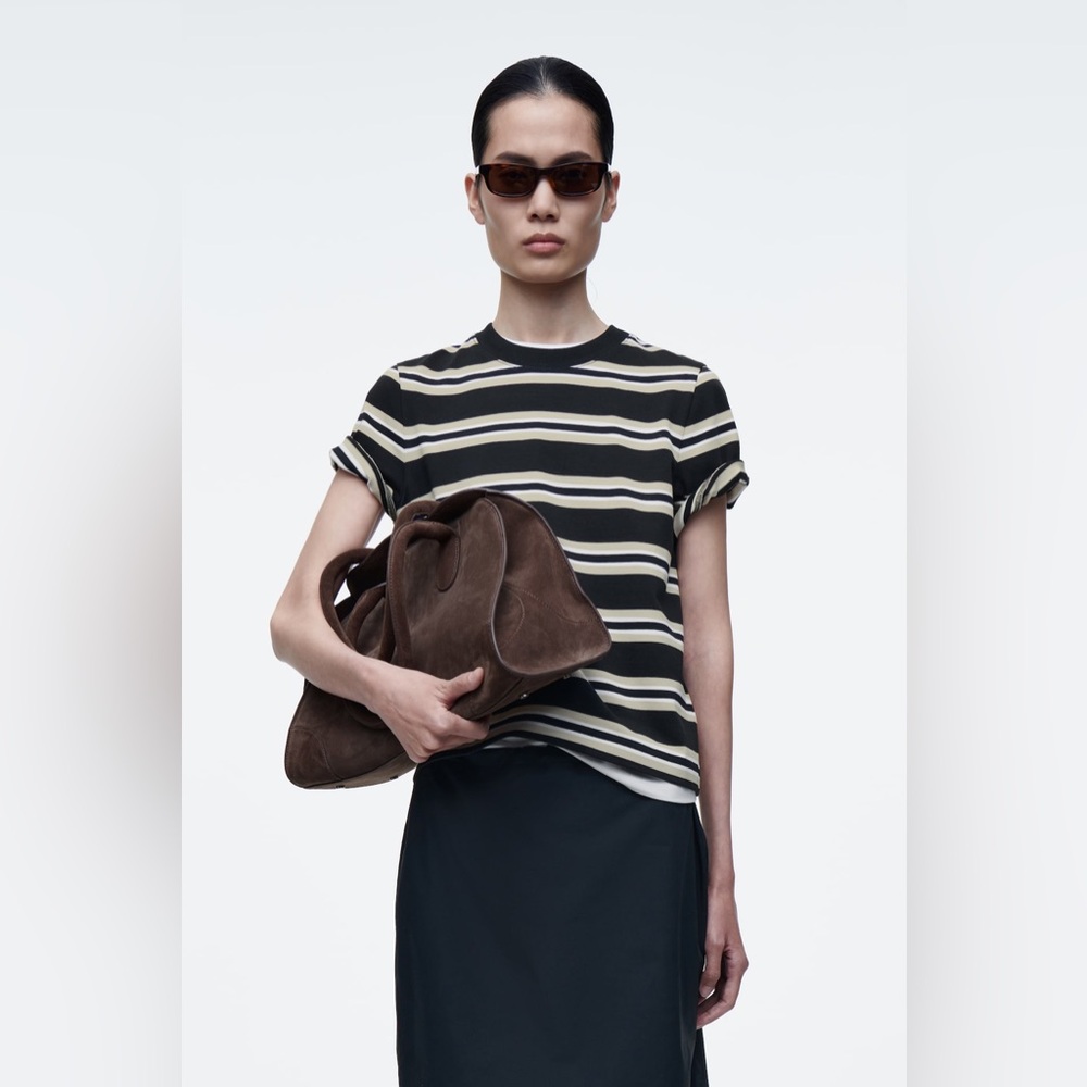 COS Clean Cut T-Shirt - Navy Stripe